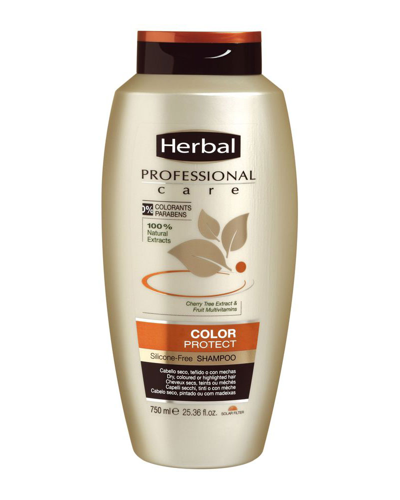 شامپو هربال 750 میل زولفوم پوست و مو herbal zolfom hair skin color protect