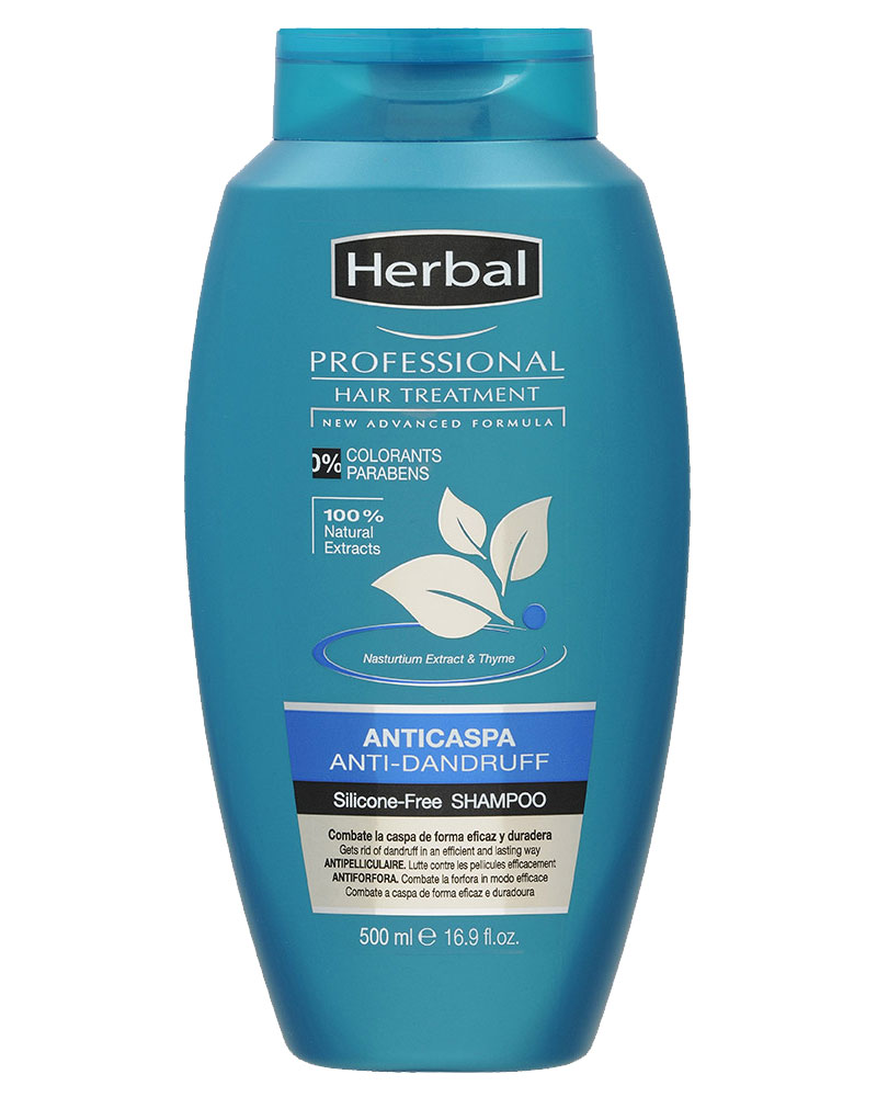شامپو کنترل شوره هربال 500 میل زولفوم پوست و مو herbal zolfom hair skin Anti Dandruff