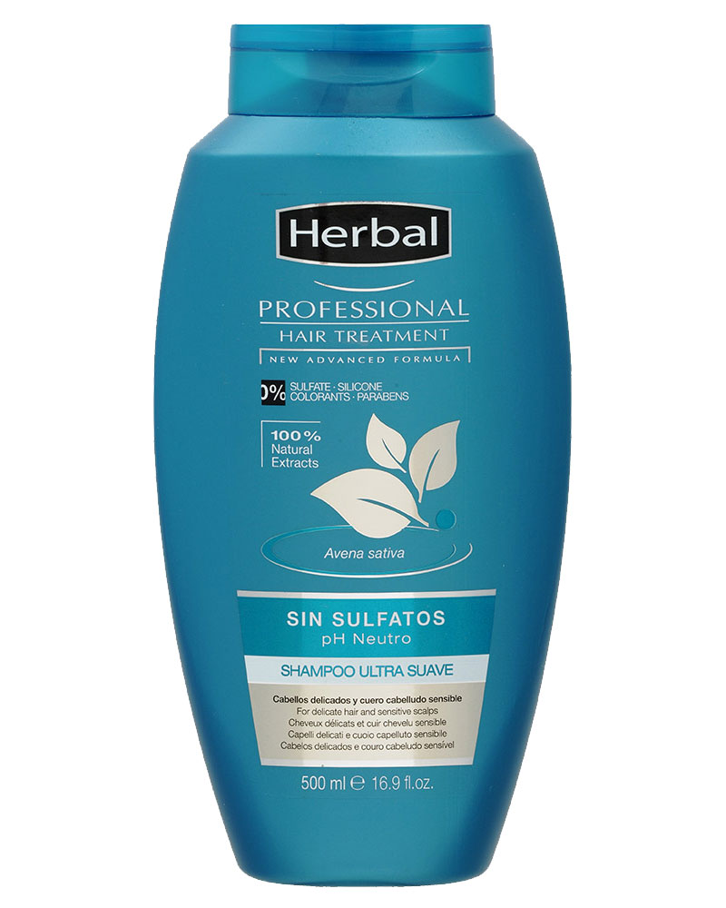 شامپو کنترل PH کف سر بدون سولفات هربال 500 میل زولفوم پوست و مو herbal zolfom hair skin Sulphate free ph control