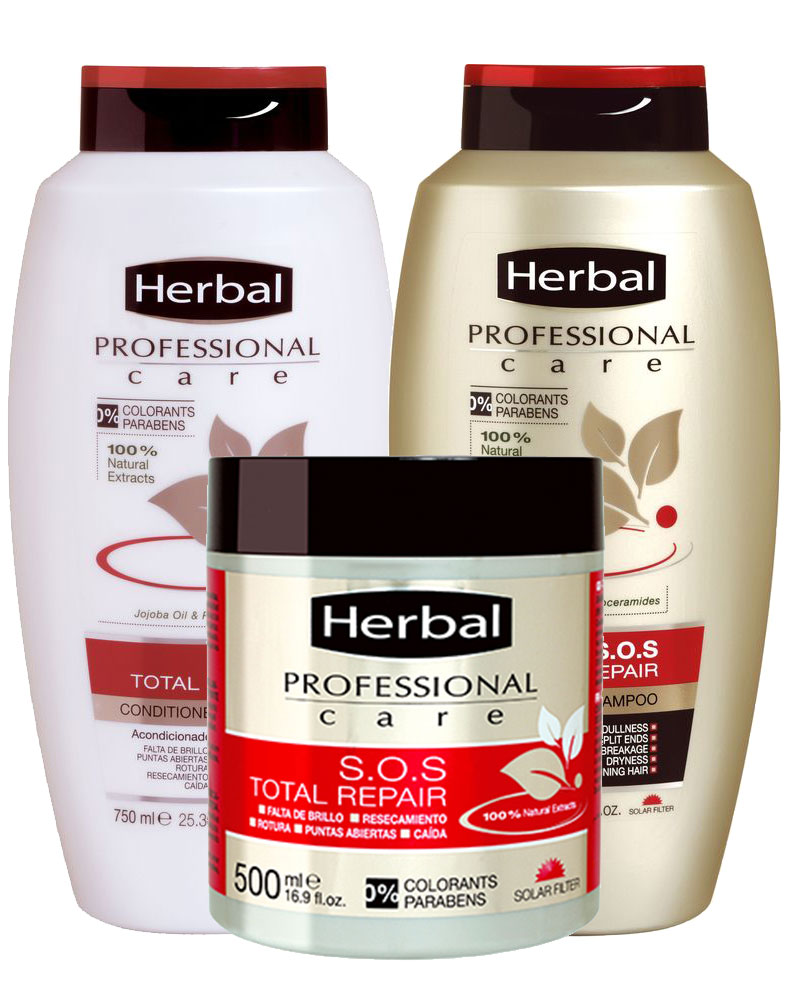 گروه مراقبتی موهای آسیب دیده و دکلره شده هربال زولفوم پوست و مو herbal zolfom hair skin sos protect group