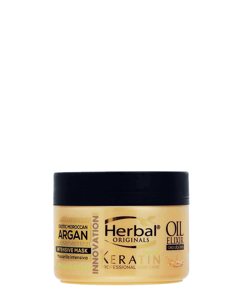ماسک هربال 300 میل موهای صاف شده زولفوم پوست و مو herbal zolfom hair skin phyto keratin mask argan