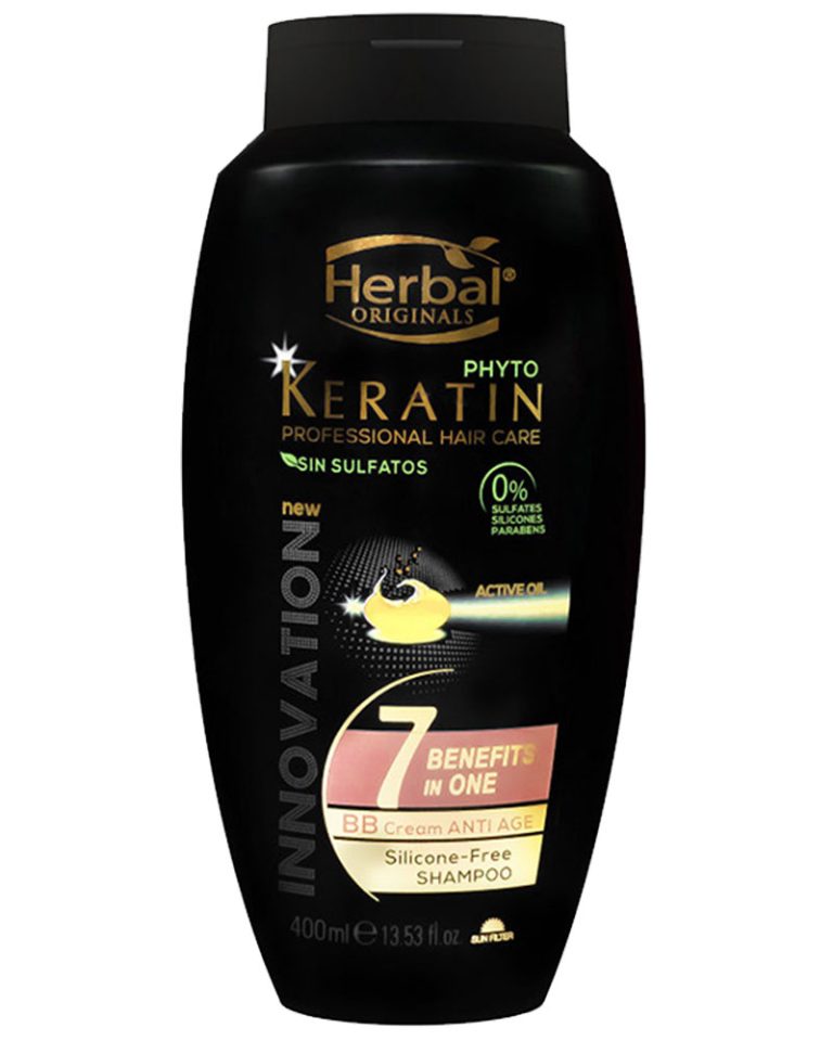 شامپو هربال 400 میل زولفوم پوست و مو herbal zolfom hair skin phyto keratin shampoo 7 benefit in on