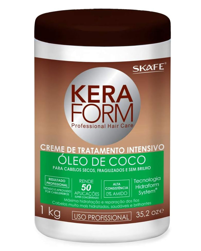 ماسک مو درمانی فشرده روغن نارگیل زولفوم پوست و مو herbal zolfom hair skin ماسک مو درمانی فشرده زیبایی خالص 1000 میل 10 در 1 زولفوم پوست و مو herbal zolfom hair skin Keraform Hair Mask Coconut Oil 1000ml