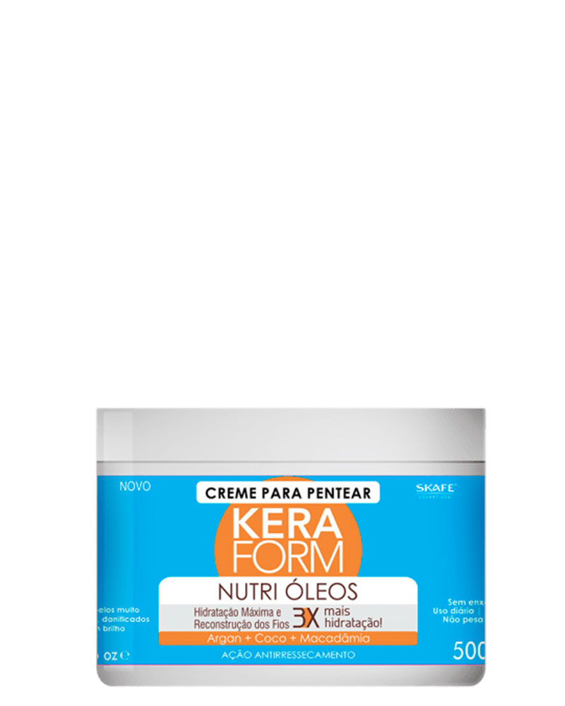 کرم حالت دهنده درمانی مراقبتی روغنهای نوتری 500میل زولفوم پوست و مو skafe Keraform Brushing Cream Nutri Oils 500ml