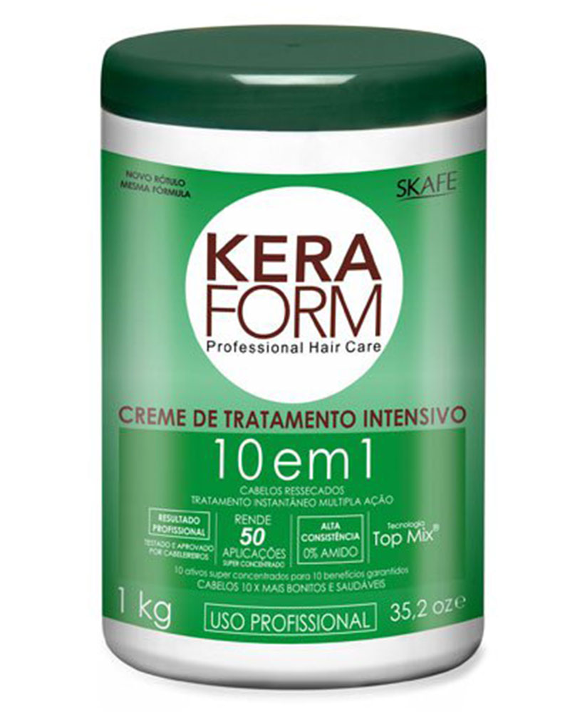 ماسک مو درمانی فشرده زیبایی خالص 1000 میل 10 در 1 زولفوم پوست و مو herbal zolfom hair skin Keraform Surgery Mask 10in1 Pure Beauty 1000ml