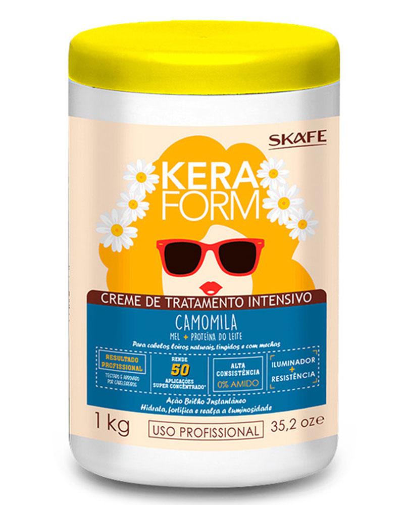 ماسک مو درمانی فشرده بابونه میل 1000 Keraform Hair Mask Chamomile 1000ml