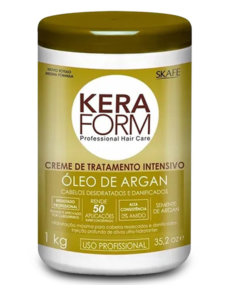 ماسک مو درمانی فشرده روغن آرگان 1000 میل زولفوم پوست و مو herbal zolfom hair skin Keraform Hair Mask Argan Oil 1000ml