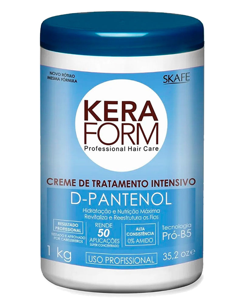 پانتینول -ماسک مو درمانی فشرده دی ۱۰۰۰میل Styling Cream 1kg زولفوم پوست و مو zolfom hair Skafe Keraform D-Pantenol Intensive Treatment Cream 1kg/35.2 oz skin