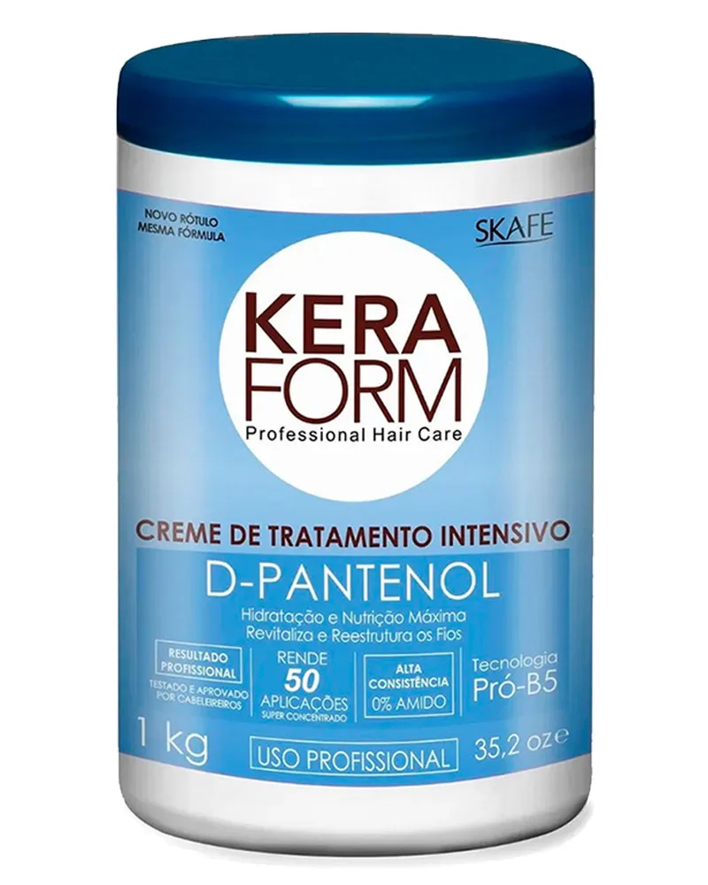پانتینول -ماسک مو درمانی فشرده دی ۱۰۰۰میل Styling Cream 1kg زولفوم پوست و مو zolfom hair Skafe Keraform D-Pantenol Intensive Treatment Cream 1kg/35.2 oz skin