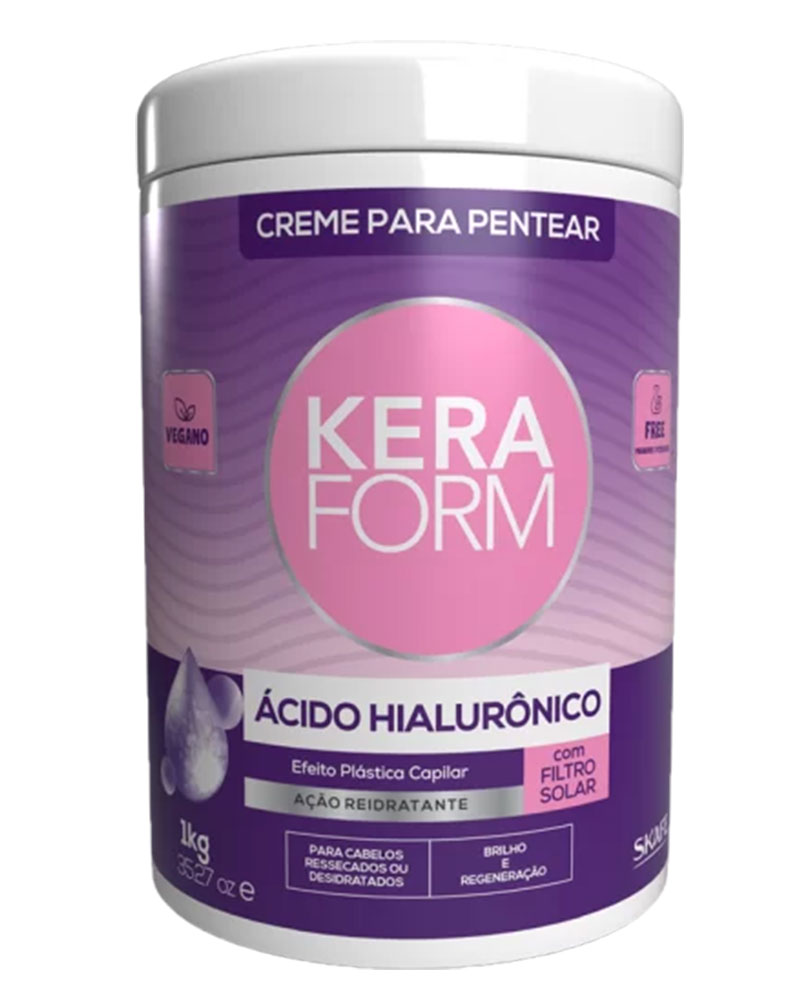 کرم براشینگ هیالورونیک اسید ۱۰۰۰میل Keraform Hyaluronic Acid Styling Cream 1kg زولفوم پوست و مو zolfom hair skin