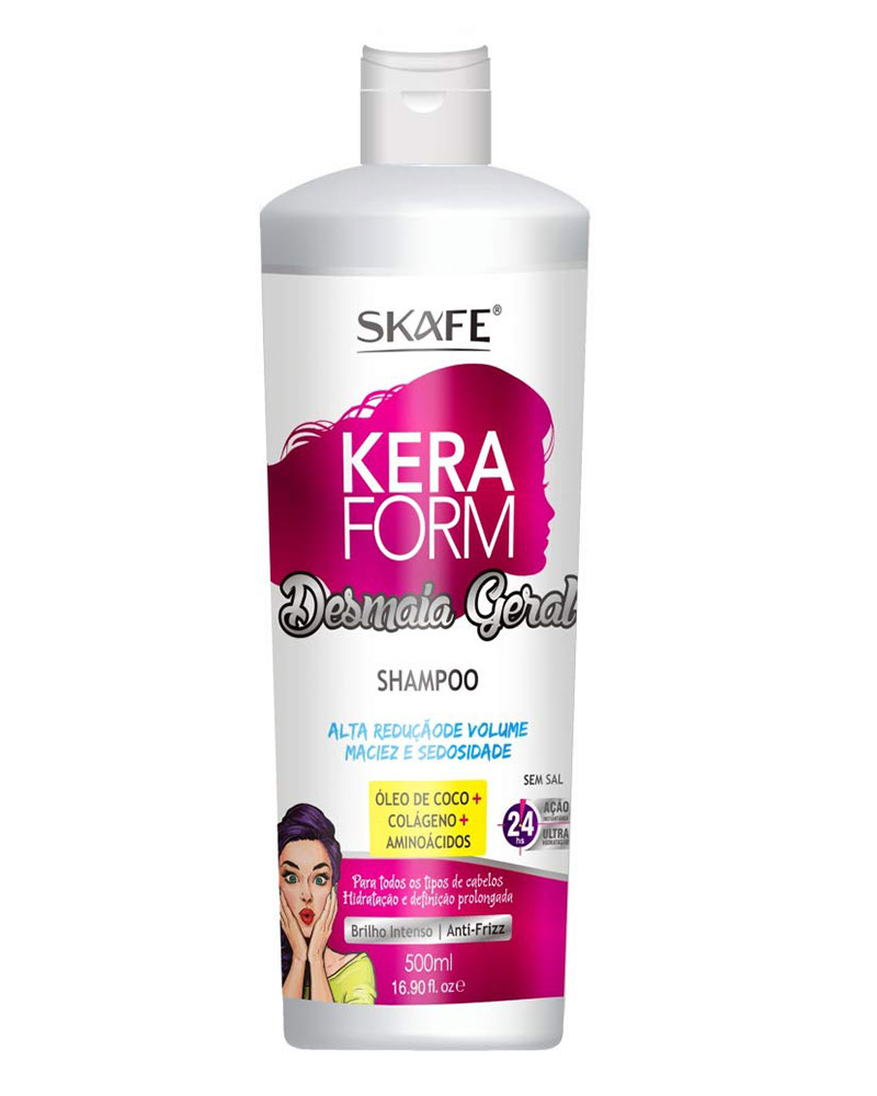 شامپو اسکیف 500 میل زولفوم پوست و مو skafe zolfom hair skin anti volume protect keraform shampoo anti volume oil 500 mill