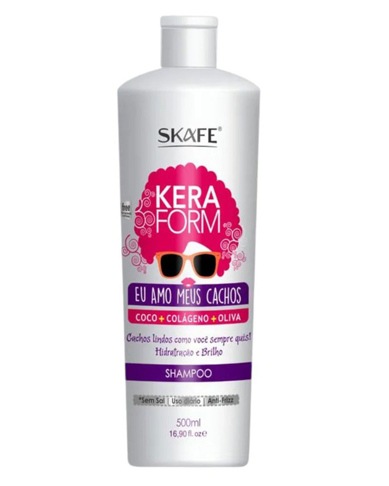 شامپو اسکیف 500 میل زولفوم پوست و مو skafe zolfom hair skin i love my curls protect keraform shampoo i love my curls 500 mill