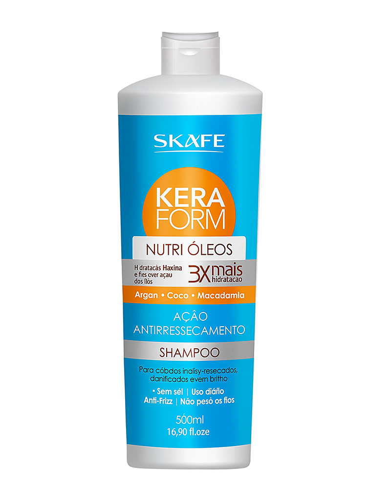 شامپو اسکیف 500 میل زولفوم پوست و مو skafe zolfom hair skin nutri protect keraform shampoo nutri oil 500 mill