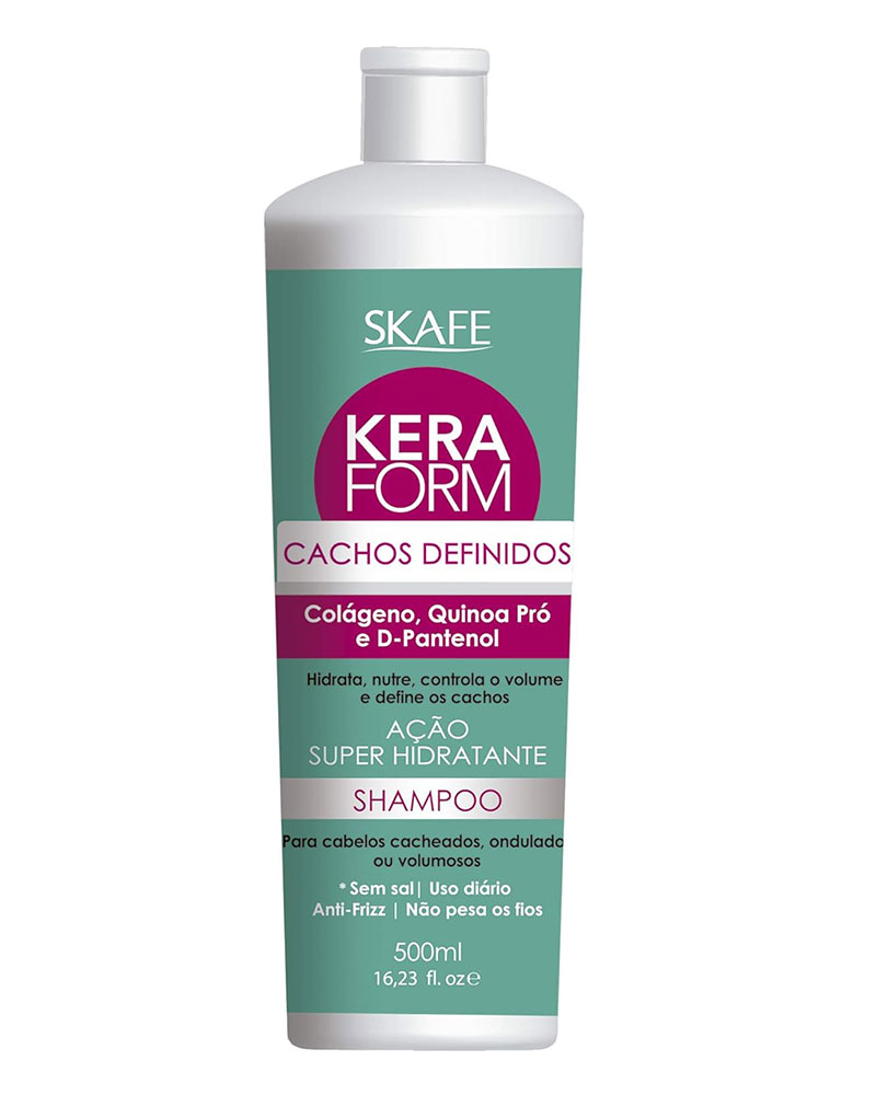شامپو اسکیف 500 میل زولفوم پوست و مو skafe zolfom hair skin curly protect keraform shampoo defined curls 500 mill