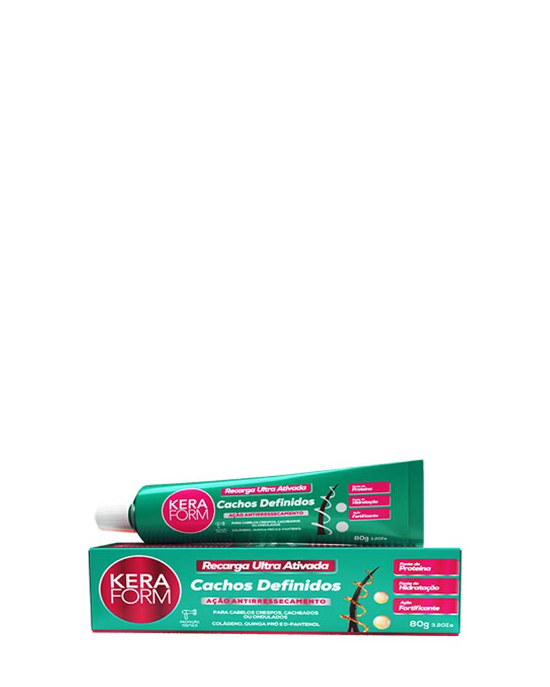 پماد مغذی و بازسازی شارژ فر 80 گرم Keraform Ultra Activated Refill Defined Curls 80g zolfom زلفوم آموزش و فروش تخصصی مراقبت از مو و پوست