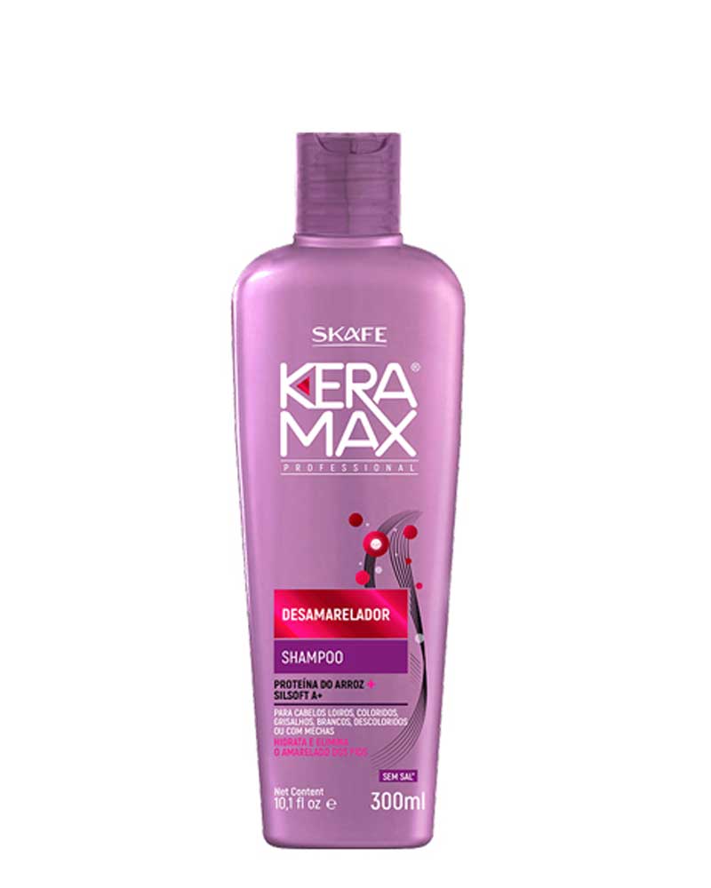 شامپو ضد زردی کرامکس 300 میل اسکیف Skafe کد 42206 Keramax Professional Desamarelador Shampoo zolfom زلفوم آموزش و فروش تخصصی مراقبت از مو و پوست