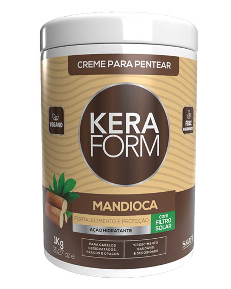 Keraform Mandioca Multifunctional 1Kg کرم چند منظوره هیدراتاسیون عمیق کاساوا 1000 میل zolfom زلفوم آموزش و فروش تخصصی مراقبت از مو و پوست