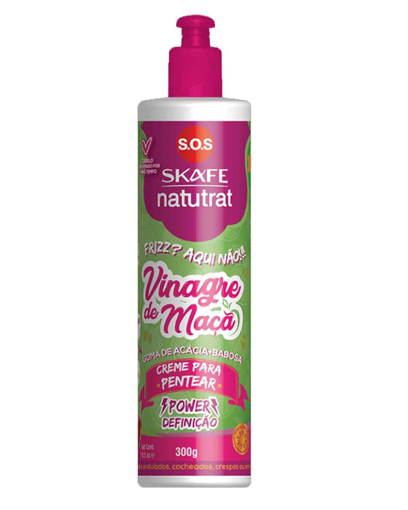 Creme para Pentear Natutrat S.O.S Vinagre de Maçã 300g کرم حالت‌دهنده ناتوترات S.O.S با سرکه سیب 300 گرم zolfom زلفوم آموزش و فروش تخصصی مراقبت از مو و پوست