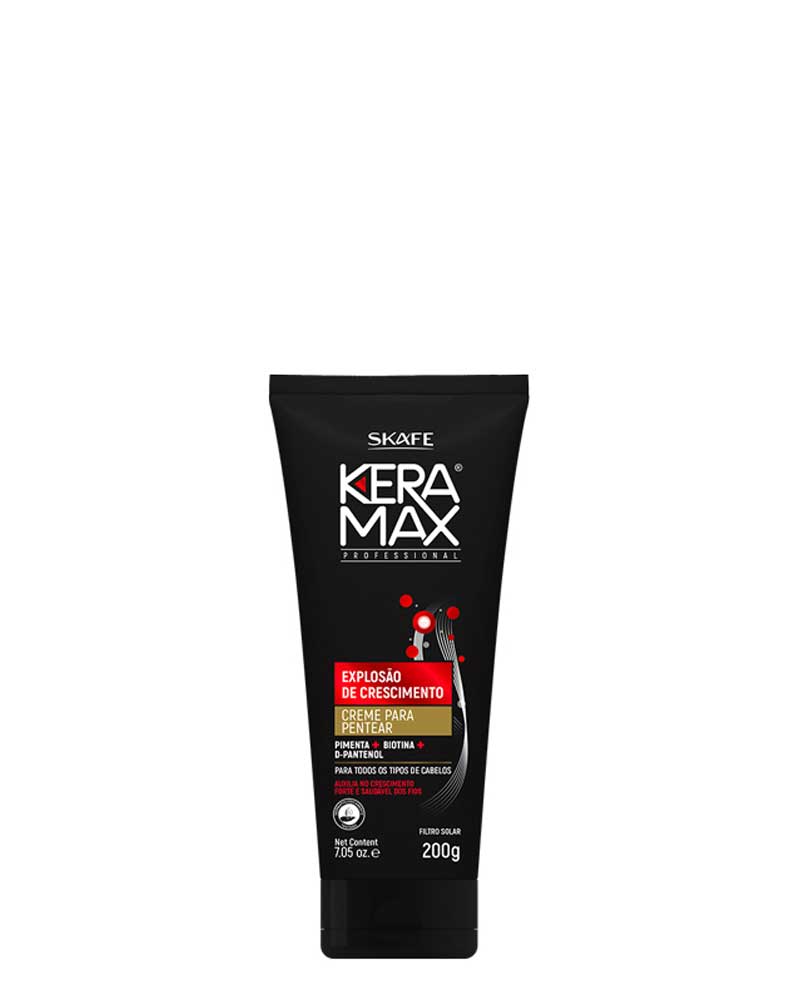 ماسک براشینگ رشد انفجاری کرامکس 200 گرمی اسکیف Skafe کد 40493 Creme de Pentear Keramax Explosão de Crescimento 200g zolfom زلفوم آموزش و فروش تخصصی مراقبت از مو و پوست