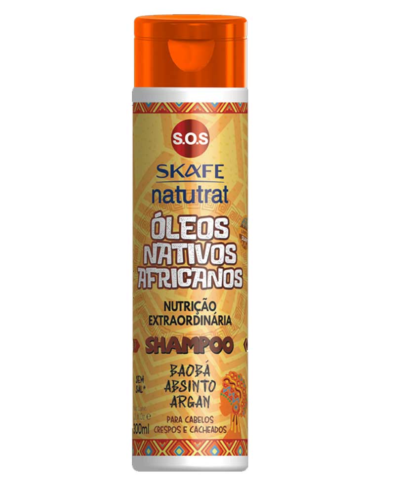 شامپو ناتوترات S.O.S روغن‌های بومی آفریقایی ۳۰۰ میلی‌لیتر Shampoo Natutrat S.O.S Óleos Nativos Africanos 300ml zolfom زلفوم آموزش و فروش تخصصی مراقبت از مو و پوست