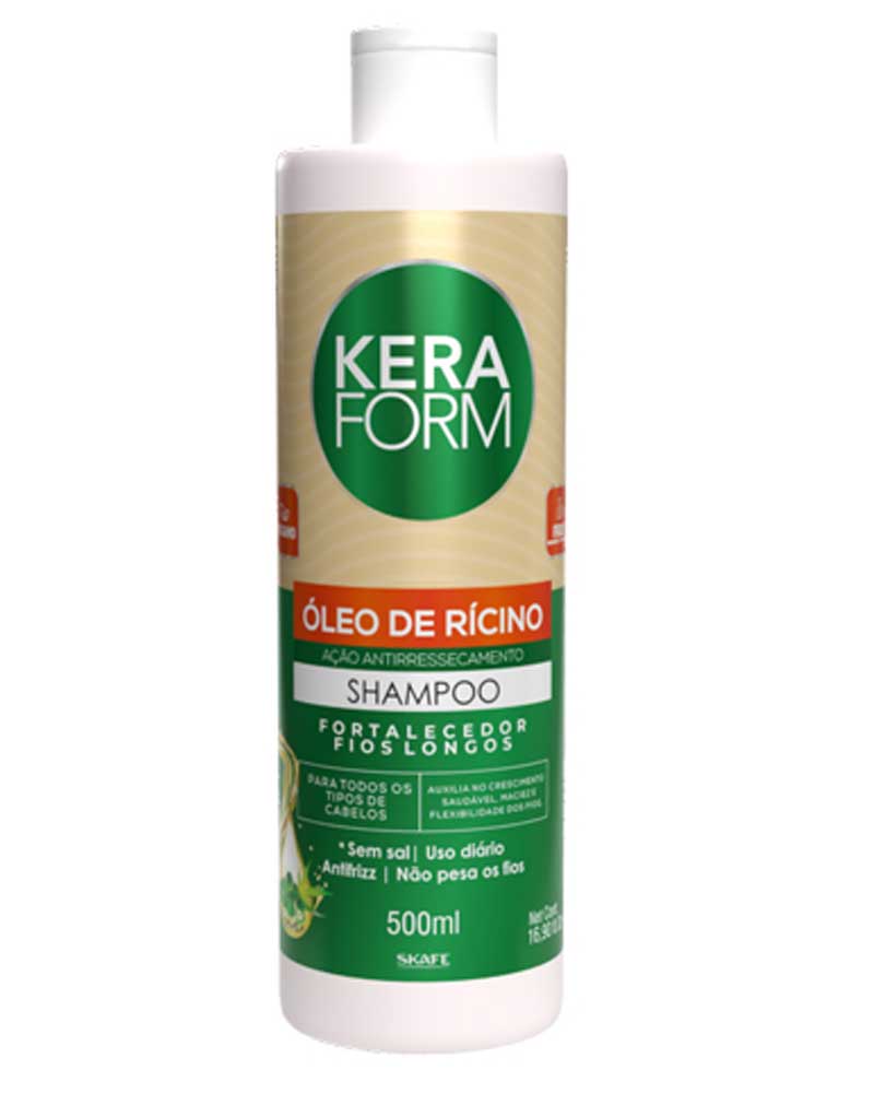 شامپو روغن کرچک 500میل Keraform Castro Oil Shampoo 500ml zolfom زلفوم آموزش و فروش تخصصی مراقبت از مو و پوست