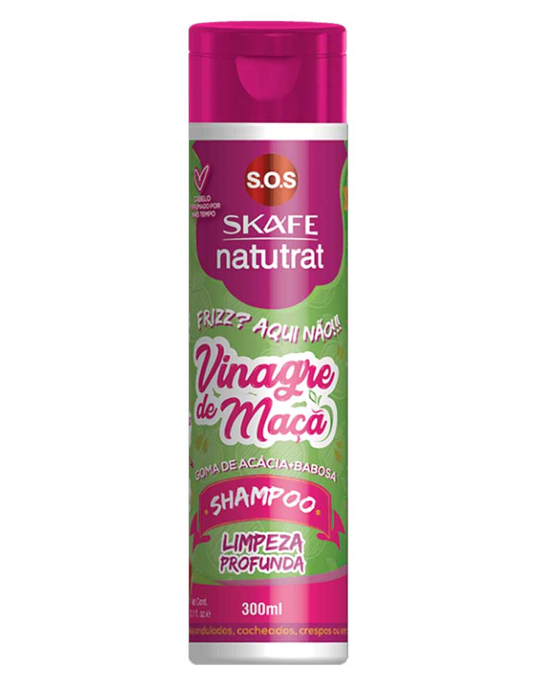 شامپو ناتوترات S.O.S با سرکه سیب 300 میل Shampoo Natutrat S.O.S Vinagre de Maçã 300ml zolfom زلفوم آموزش و فروش تخصصی مراقبت از مو و پوست