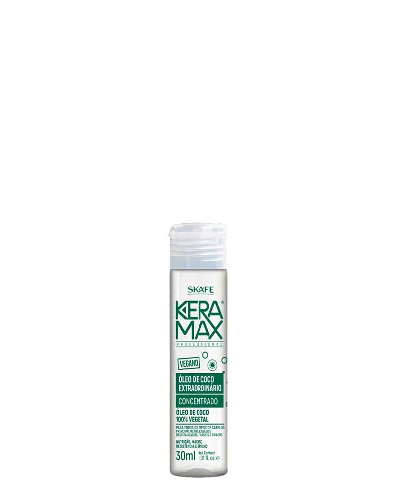 ویال کراماکس روغن نارگیل خارق‌العاده 30 میل Vial double dose Skafe Keramax Extraordinary Coconut Oil 30ml zolfom زلفوم آموزش و فروش تخصصی مراقبت از مو و پوست