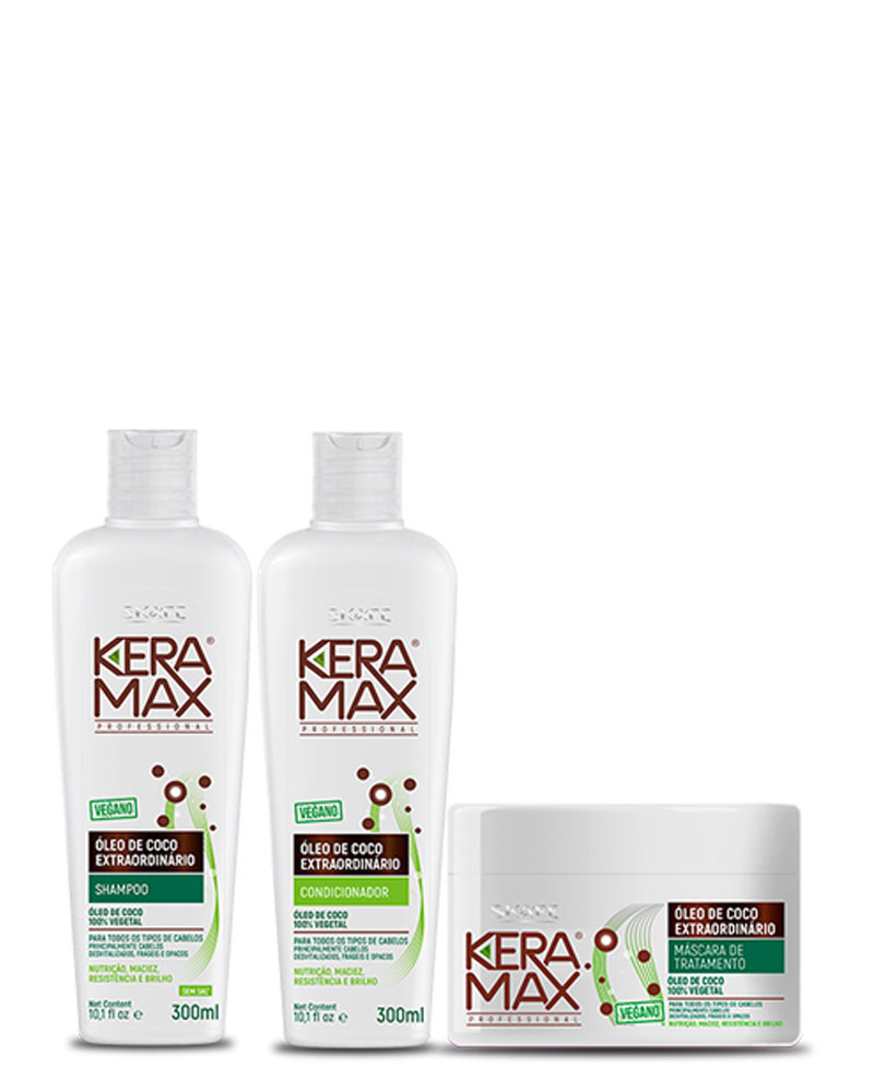 کیت تغذیه عمیق نارگیل کرامکس Keramax Extraordinary Coconut Oil Kit zolfom زلفوم آموزش و فروش تخصصی مراقبت از مو و پوست
