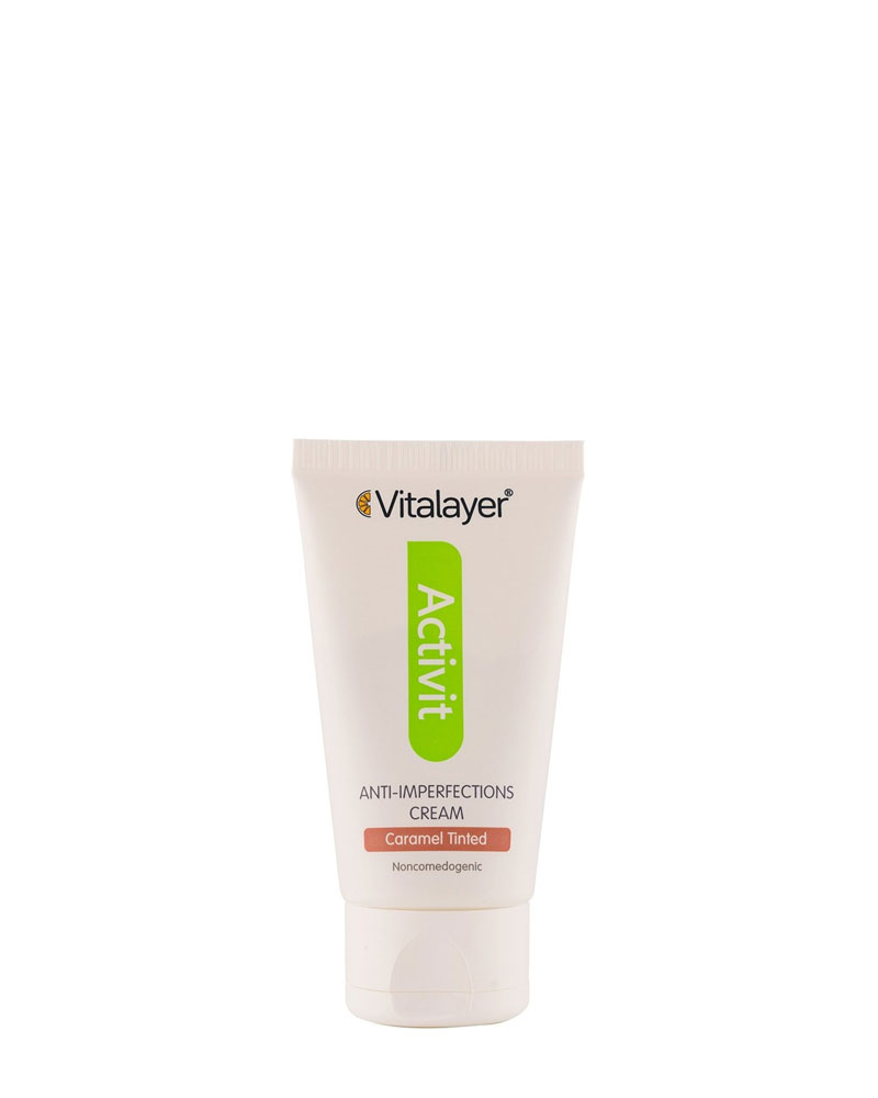 کرم ضد جوش رنگی برای پوستهای چرب 40میل ویتالیر Vitalayer Oily Skin Anti Imperfection Cream 40ml zolfom زلفوم آموزش و فروش تخصصی مراقبت از مو و پوست