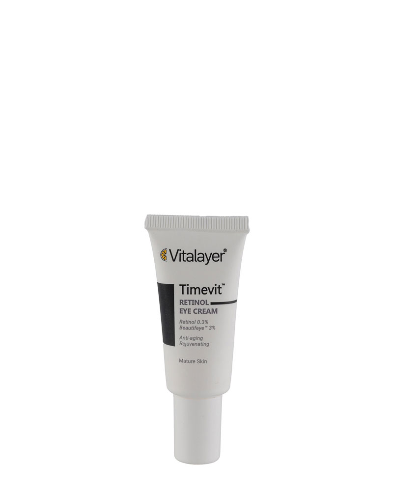 کرم دور چشم ویتالیر مدل Timevit حجم 20 میلی لیتر Vitalayer Retinol Time Vit Eye Cream 15ml zolfom زلفوم آموزش و فروش تخصصی مراقبت از مو و پوست