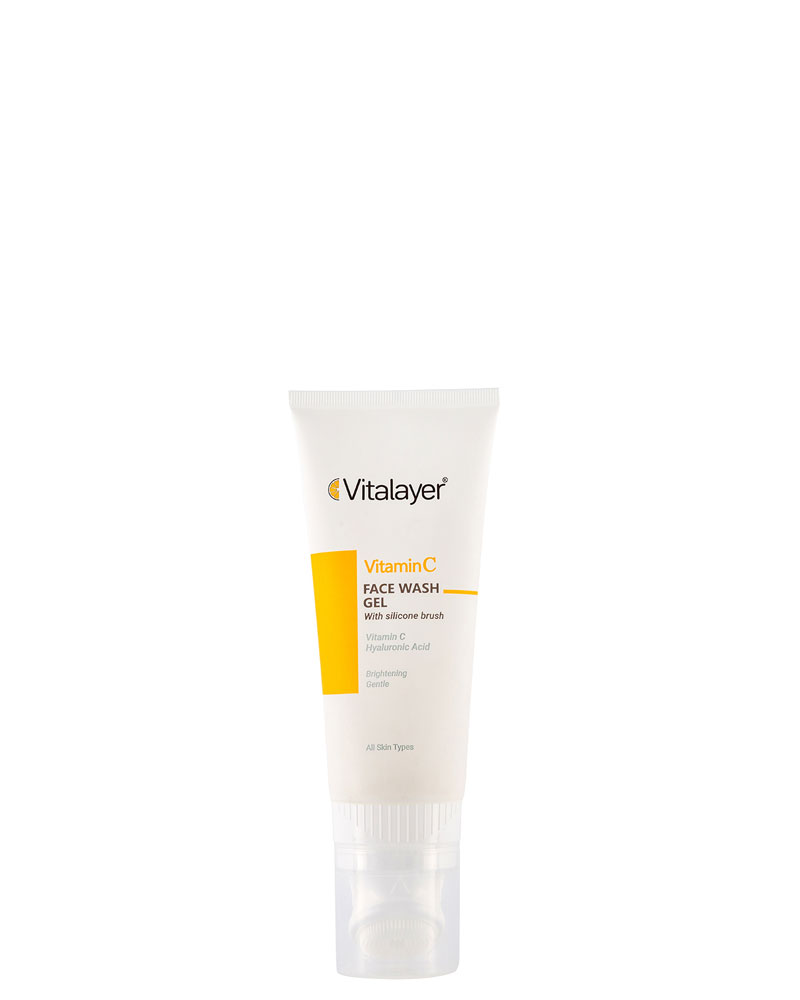 ژل شست و شوی و صورت ویتالیر مدل Vitamin C حجم 200 میلی لیتر Vitalayer Vitamin C Face Wash 200 ml zolfom زلفوم آموزش و فروش تخصصی مراقبت از مو و پوست