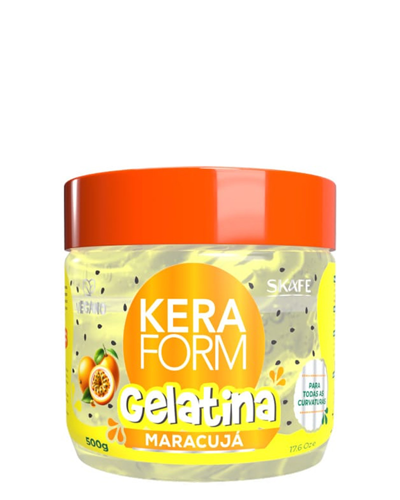 Keraform Passion Fruit Gelatin 500g آبرسان حالت دهنده ژلاتین مخصوص مو های فر تار نازک 500 میل کرافرم zolfom زلفوم آموزش و فروش تخصصی مراقبت از مو و پوست