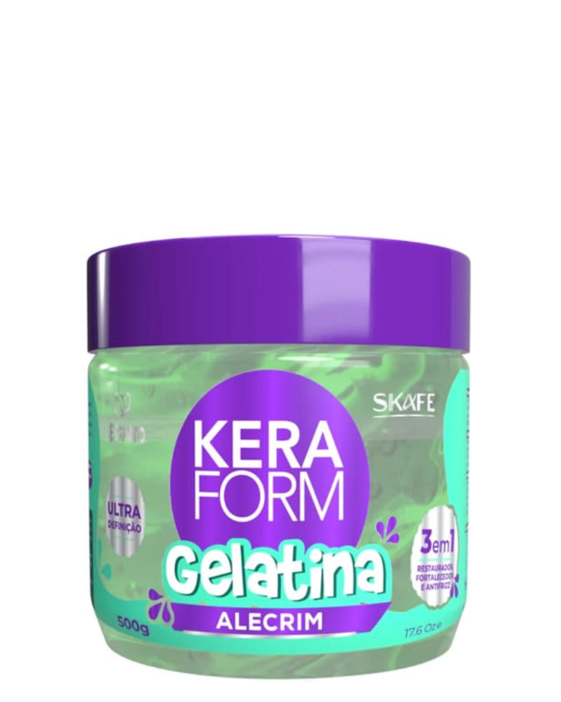 Keraform Rosemary Gelatin 500g آبرسان حالت دهنده ژلاتین مخصوص مو های فر اسکالپ چرب 500 میل کرافرم zolfom زلفوم آموزش و فروش تخصصی مراقبت از مو و پوست