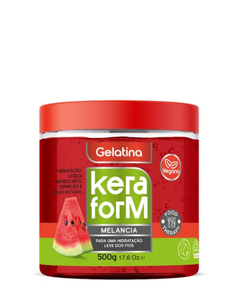 Keraform-Watermelon-Gelatin-500g Keraform Watermelon Gelatin 500g آبرسان ژلاینی مو های بشدت خشک و فر کرافرم هندوانه 500 میل کرافرم zolfom زلفوم آموزش و فروش تخصصی مراقبت از مو و پوست